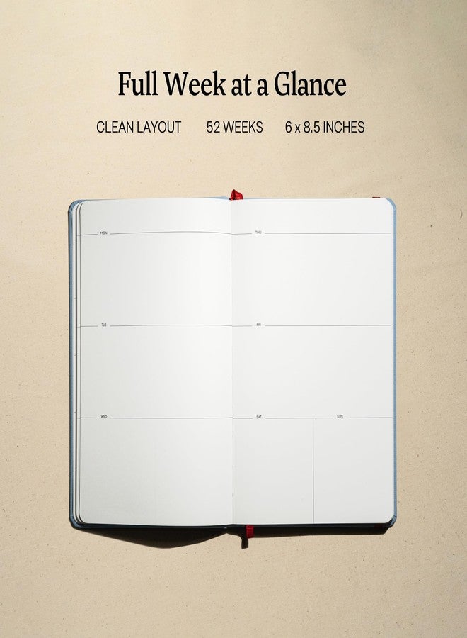 Kunitsa Co. Undated Planner - Hardcover, with Habit Tracker & Goal Setting - Weekly, Full Year (Oat) - Image 4