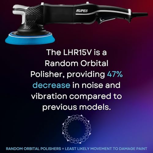 RUPES طقم RUPES LHR15V الكامل لجهاز التلميع العشوائي BigFoot Mark V - يشمل ملحقات إضافية - حقيبة أدوات BigFoot الفضية مشمولة - تقليل الضوضاء والاهتزازات - يوفر توازنًا مثاليًا - Image 4