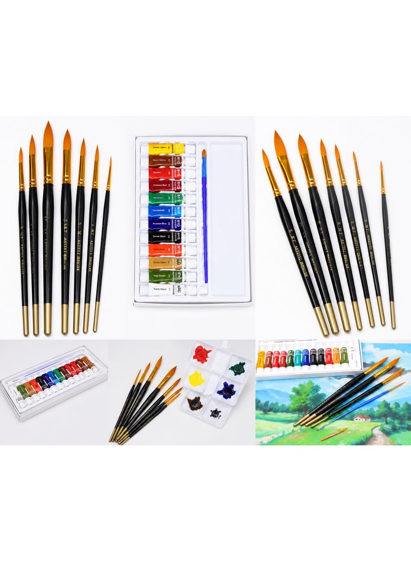 6-Piece Fine Detail Paint Brush Set for Acrylic, Watercolor, Oil Painting, Craft & DIY - Image 3