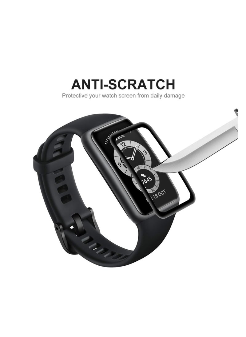 Generic For Huawei Band 6 Ceramic Explosion Proof 3D Curved Screen Protector Black  - Image 4