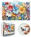 MINIWAN 3D Paper Quilling Colorful Wild Flowers 500 Piece Jigsaw Puzzle for Adults Vibrant Floral Paper Art Puzzle with Irregular Animal Shaped Pieces Gift for Flower Art Lovers 23x15 Inch - Image 4