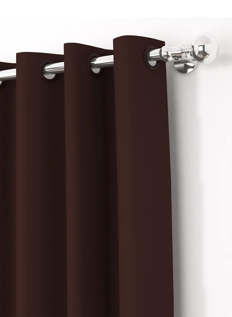 توشيونيكس طقم ستائر نوافذ من البوليستر، قطعتان، للمنزل وغرفة النوم وغرفة المعيشة T113565 | ستائر طويلة سادة للنوافذ | قماش حرير صناعي | 140×240 سم | أحمر - Image 3