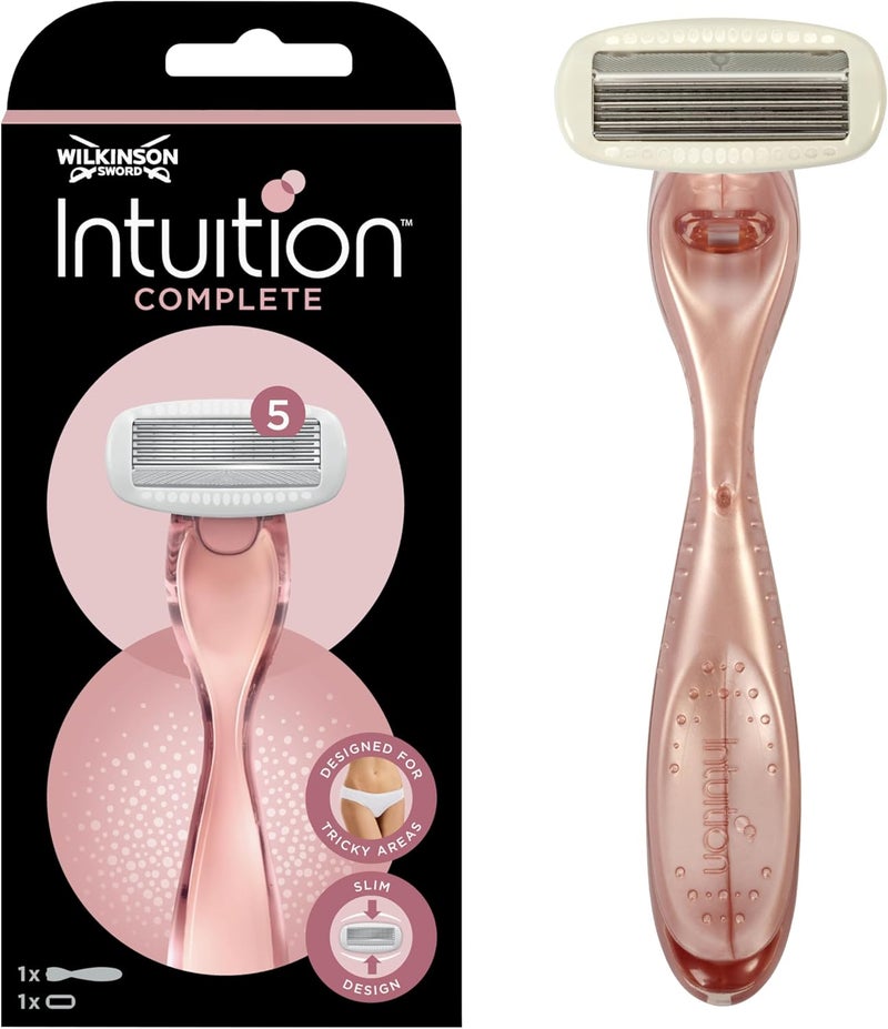 WILKINSON SWORD Intuition Complete For Women Skin Protect Gel with Smooth Glide Razor Handle 1 Razor Blade Refills - Image 1