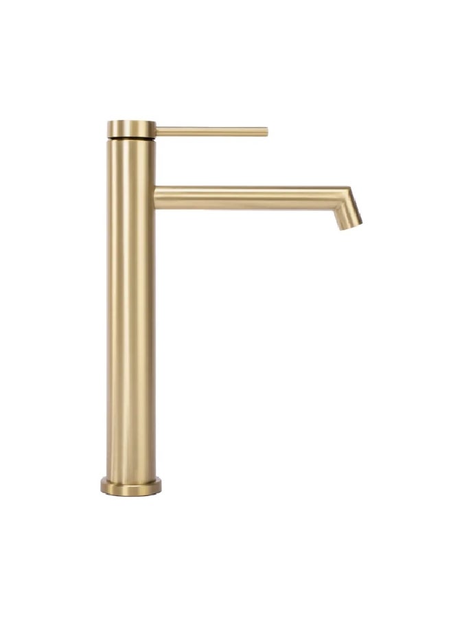 Aqua Drop - Elegant and Modern Design Stainless Steel Basin Mixer Brushed Gold 30.5 x 10.4 x 26 cm JS-B310-1BG - Image 1