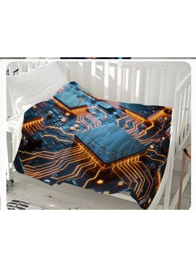 general Children's or student cartoon flannel thin blanket (warm and comfortable, suitable for sleep, games) 100cm*150cm - 1007 - Image 3