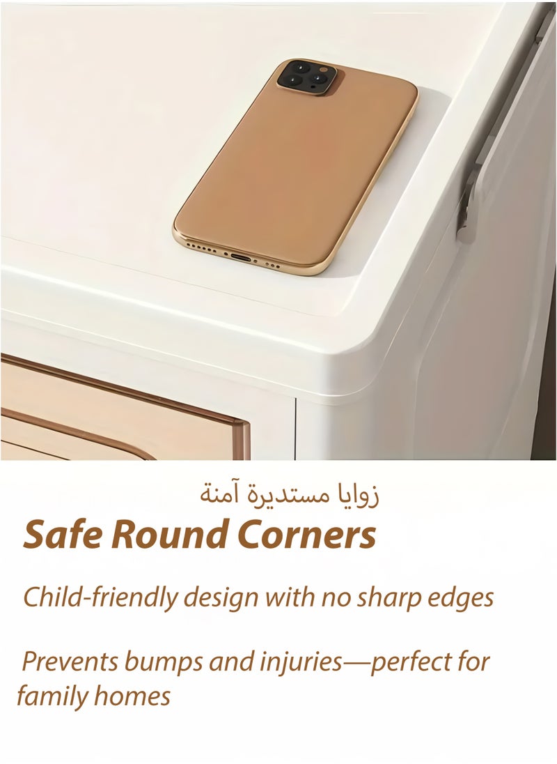 Toshionics 3 Tier Plastic Storage Cabinet – 54x76x26cm - Multi-Layer Foldable Portable Storage Bins with Rolling Wheels, Collapsible, Stackable Clothes Organizer with Magnetic Double-doors Acrylic Transparent Plastic Closet Quilt Organizer with Secure Lids and Lockable Casters Home Storage Box for Clothes, Kitchen, Pantries, Utensils, Cupboard for Toys, Snacks - Home Decor Organizer, Office Supplies, Bedroom, Bathroom Toiletries and Amenities Versatile Spacious Storage Rack  - Image 2
