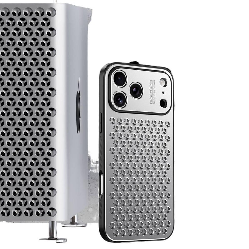 Metal Protective Case for iPhone 16 / 16 Plus / 16 Pro / 16 Pro Max with Shockproof and Drop Protection plus Shockproof plus Full Coverage plus Heat Dissipation in Titanium Grey - Image 3