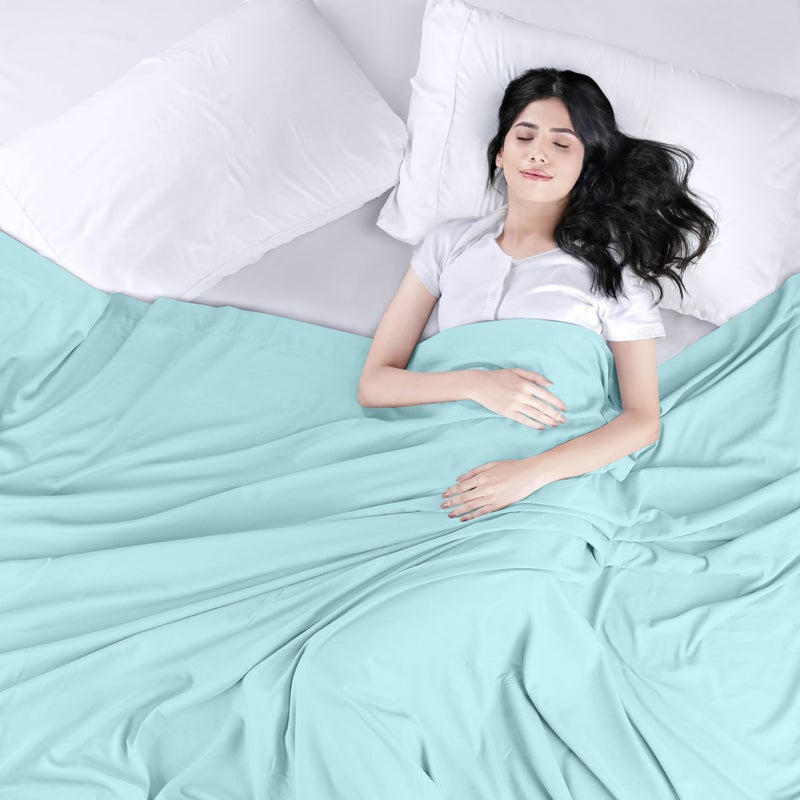 Utopia Bedding Flat Sheets - Pack of 6 - Soft Brushed Microfiber Fabric - Shrinkage & Fade Resistant Top Sheets - Easy Care (Twin  Spa Blue) - Image 3