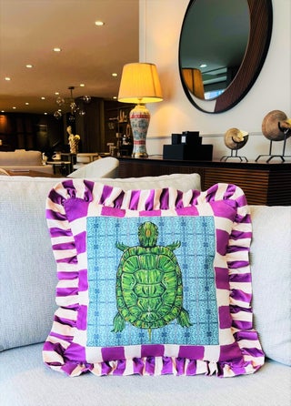 Caretta Caretta Patterned Purple Velvet Cushion Cover - Hope Series Special Design Ruffle - pzsku/Z923C7A2417D3B83847BAZ/45/_/1741257036/5724743e-2a99-473a-8cc8-138ed60df402