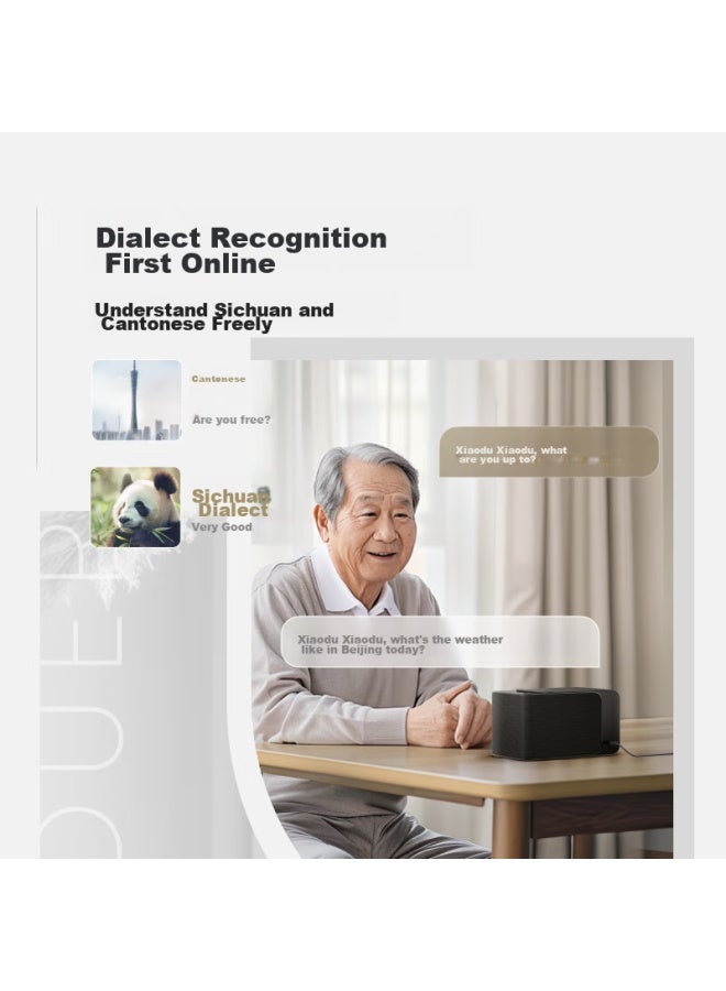Small Xiaodu Smart Speaker Matepro Wenxin Large Language Model Ai Q&a Chat Outstanding Voice Led Clock Alarm Voice-activated Bluetooth Speaker For Children And Elderly Regional Dialect Gift - Image 3