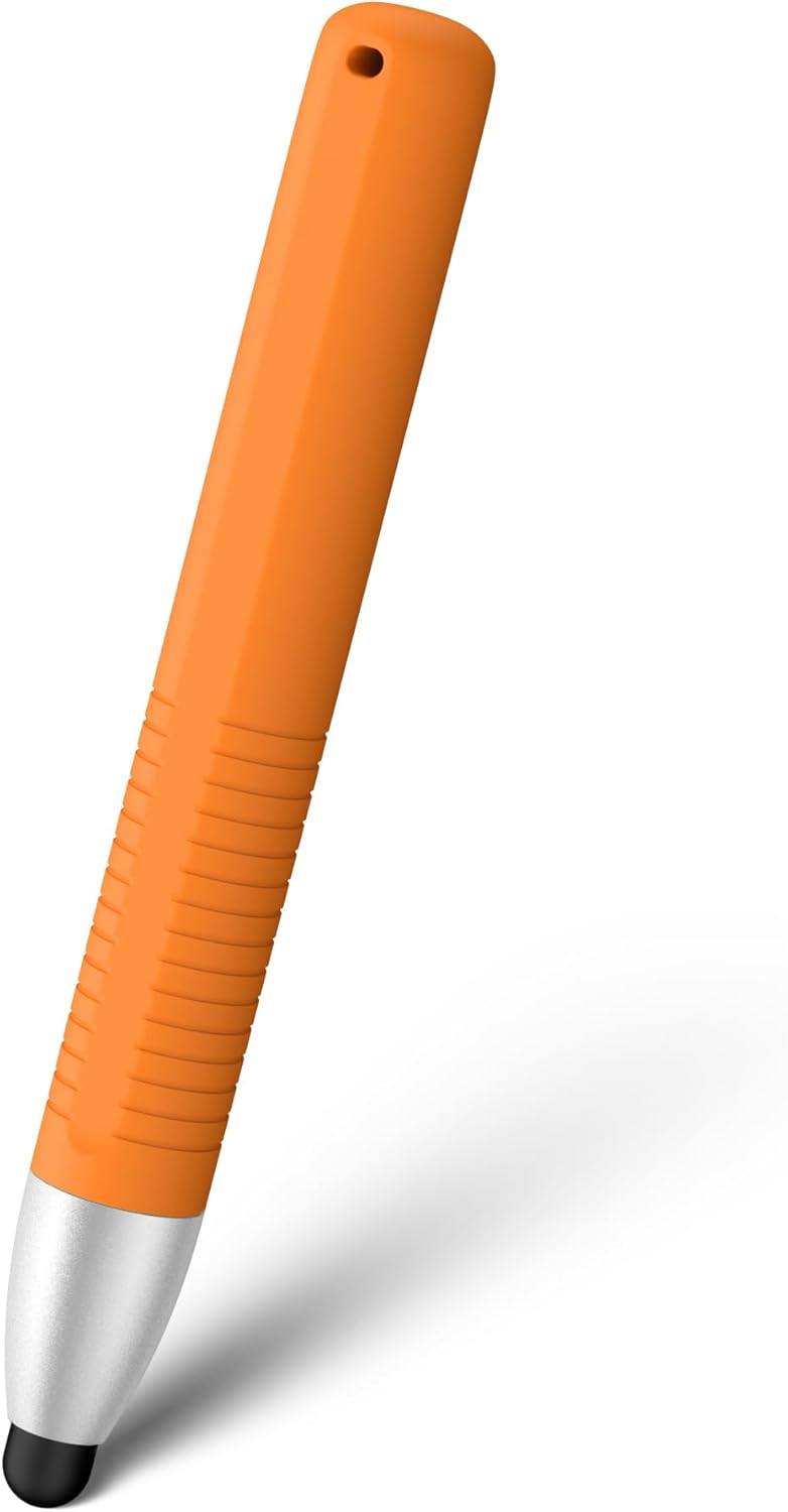 Demark Kid-Friendly Stylus Pens for Touch Screen, Tablet Stylus Pen Compatible with iPad/Fire/Kindle/iPhone/Android All Tablets and Phones (Orange) - Image 1