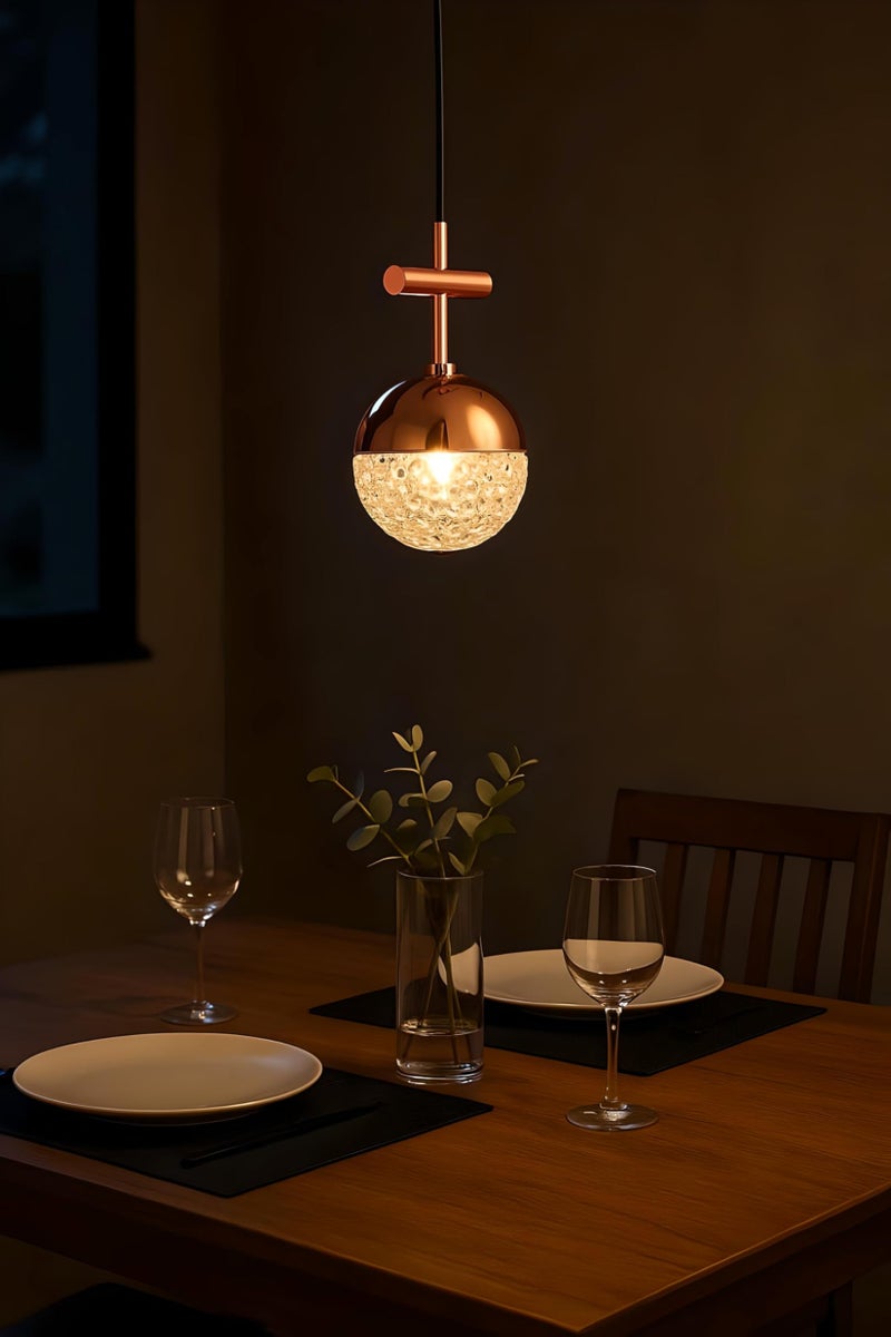 FILLISKA® Luxurious Hanging/Pendant Light. Warmwhite Light (Acrylic Crystal RoseGold-351) - Image 4