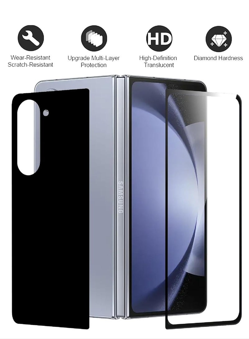 Screen Protector for Samsung Galaxy Z Fold 6 Front and Back Tempered Glass Full Coverage Screen Guard 9H Hardness Anti Fingerprint Scratch Resistance for Samsung Galaxy Z Fold 6 - Image 4