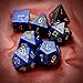 Haxtec Gemstone DND Dice Lapis Lazuli Dice Set with Dice Case Natural Gem Stone RPG Dice DD Compatible with Dungeons and Dragons TTRPG Gift - Image 4