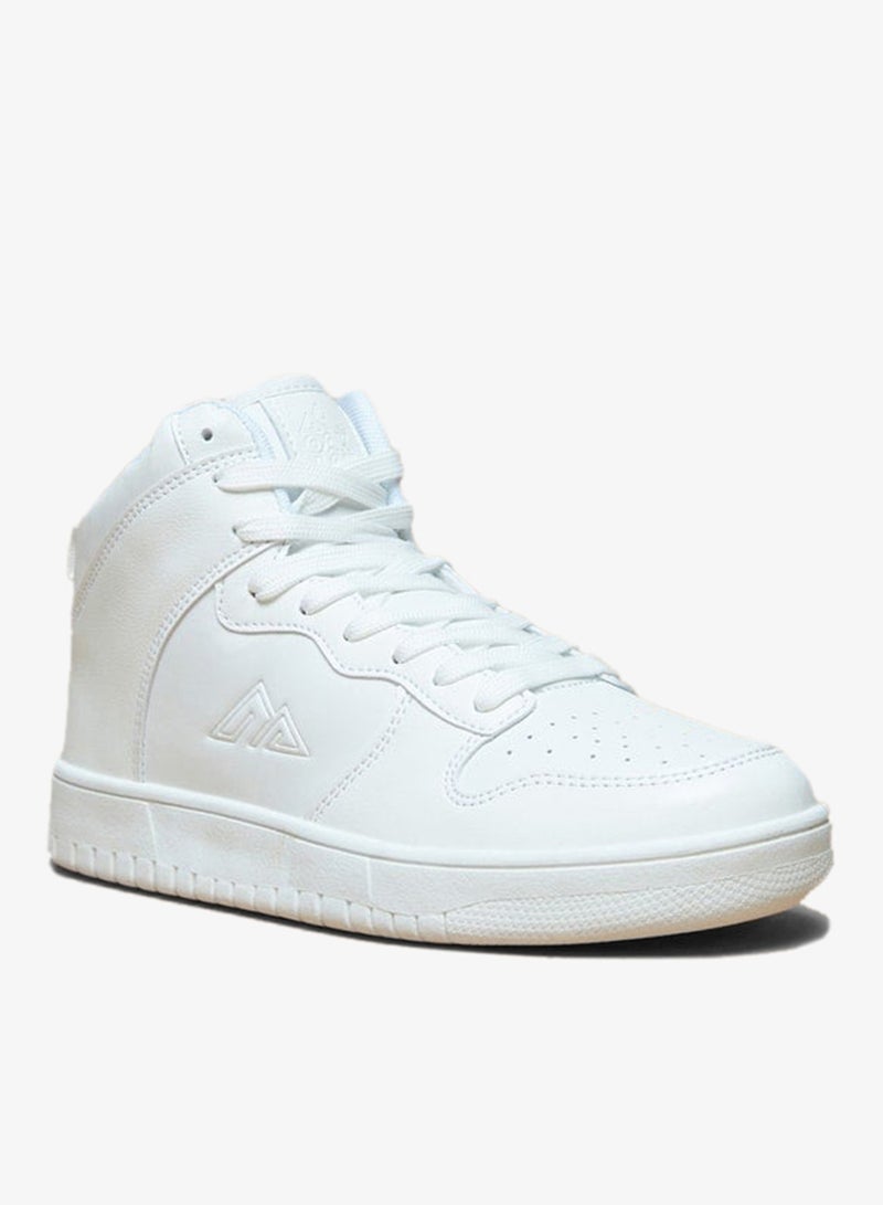 Oaklan by Shoexpress Women's Solid High Top Sneakers with Lace-Up Closure - Image 2