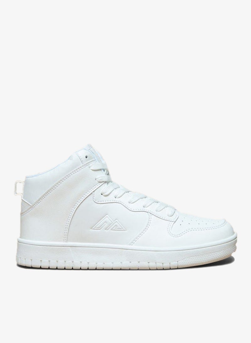 Oaklan by Shoexpress Women's Solid High Top Sneakers with Lace-Up Closure - Image 1