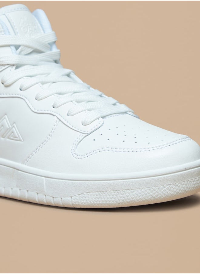 Oaklan by Shoexpress Women's Solid High Top Sneakers with Lace-Up Closure  - Image 5