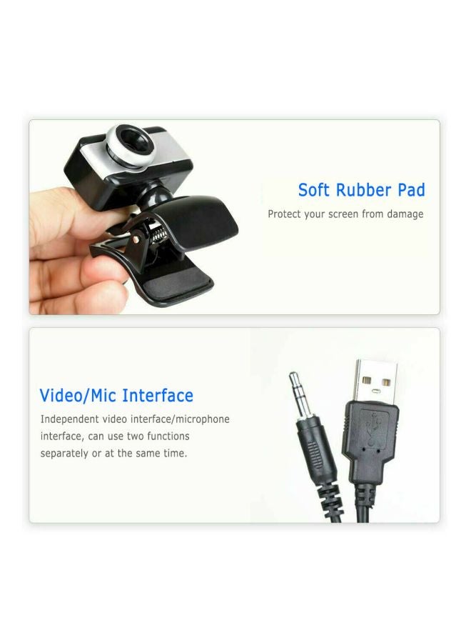 docooler Digital Web Camera With Mic Grey/Silver - Image 5