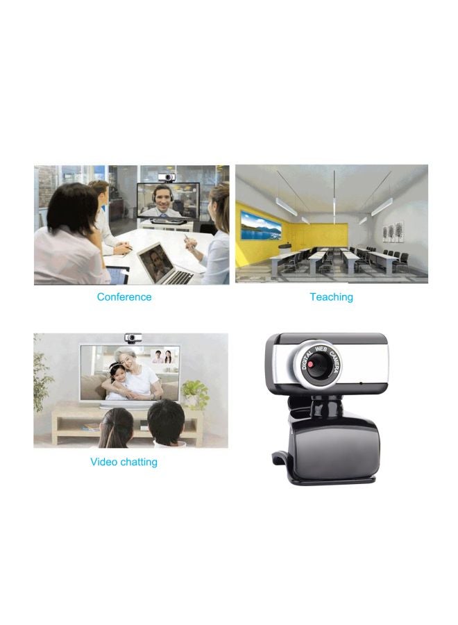 docooler Digital Web Camera With Mic Grey/Silver - Image 2