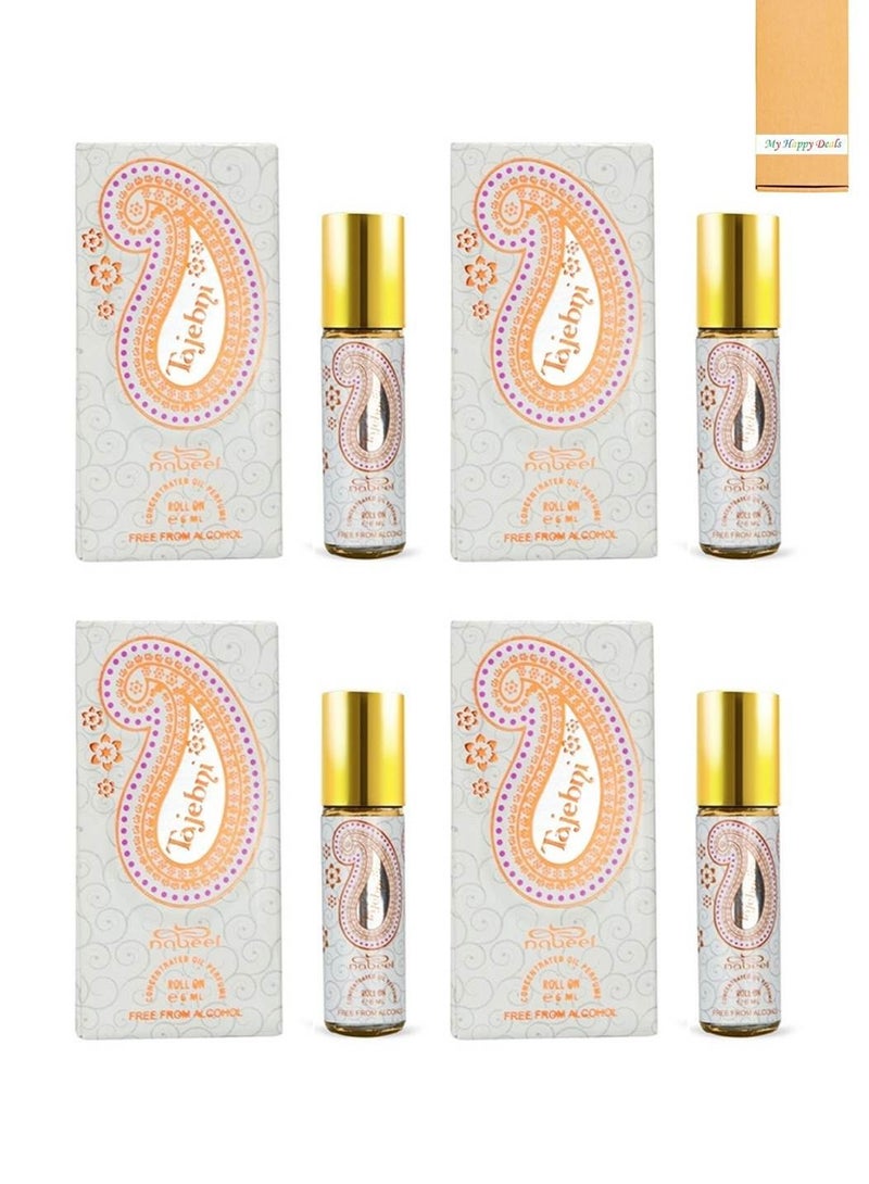 نبيل 4 قطع نبيل تاجبيني خالي من الكحول عطر زيتي 6 مل - Image 1