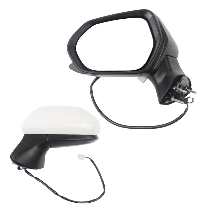 Dasbecan Driver Side Door Mirror Compatible with Toyota Camry 20182024 with Power Glasss Manual Fold NonHeated Left Rearview Mirror Assembly Replaces TO1320366 8794006800 3PINS White