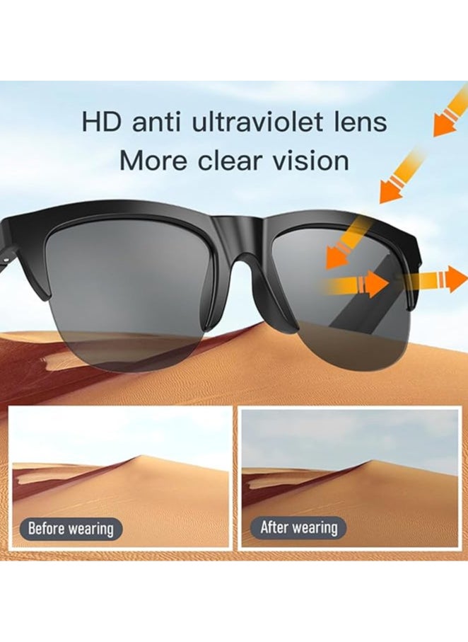 Generic Smart Glasses, Polarized Bluetooth Sunglasses Built-in Voice Contro & Microphone & Speakers Touch, UV Protection Audio Sun Glass for Men Women Athletic Ourdoor  - Image 4