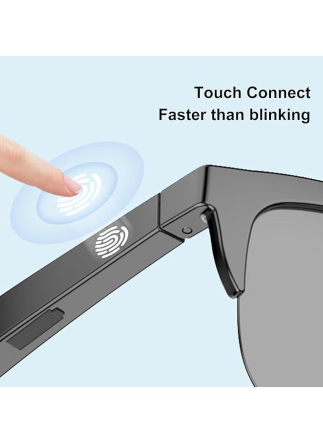 Generic Smart Glasses, Polarized Bluetooth Sunglasses Built-in Voice Contro & Microphone & Speakers Touch, UV Protection Audio Sun Glass for Men Women Athletic Ourdoor  - Image 5