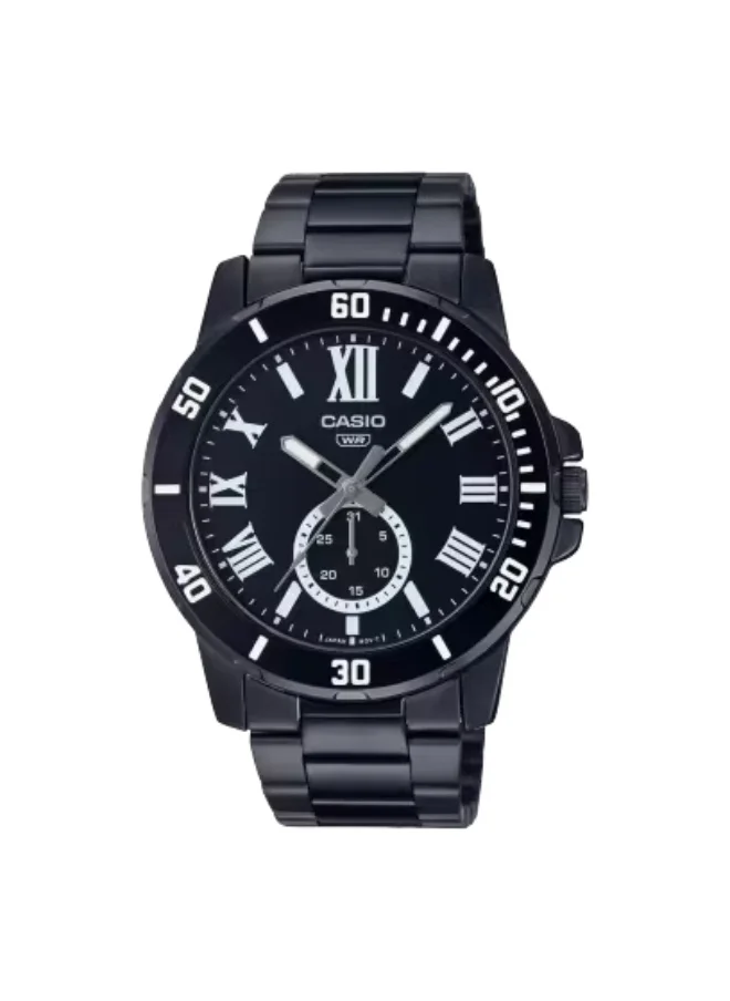 كاسيو Men's Stainless Steel Analog Watch MTP-VD200B-1BUDF - 45 mm
