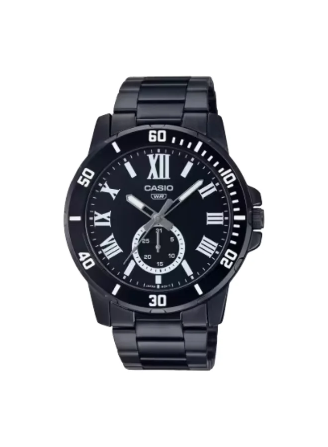 CASIO Men's Stainless Steel Analog Watch MTP-VD200B-1BUDF - 45 mm