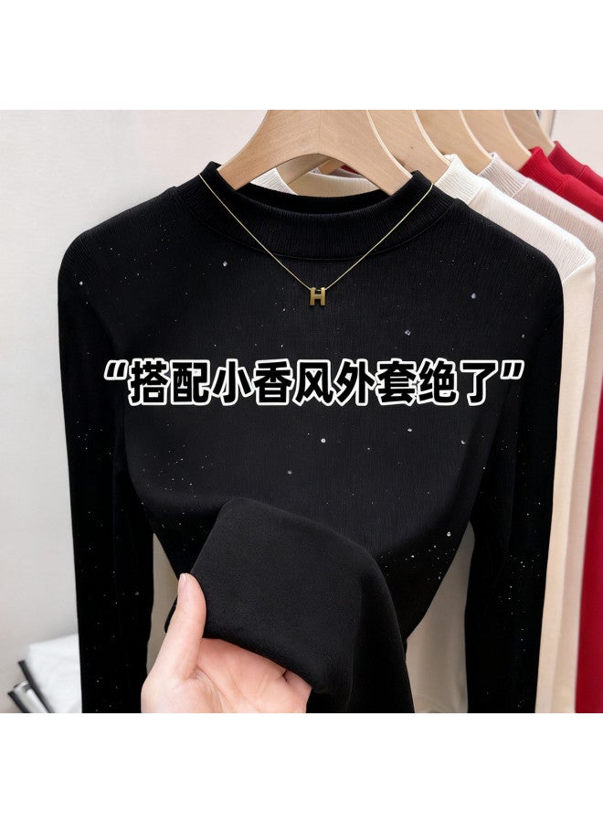PLANDOO Semi-High Neck Base Layer Shirt For Women, Stylish Youthful Slimming Elegant Top - Image 2