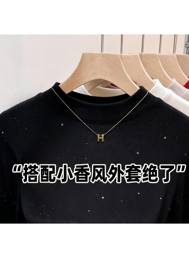 PLANDOO Semi-High Neck Base Layer Shirt For Women, Stylish Youthful Slimming Elegant Top - Image 3