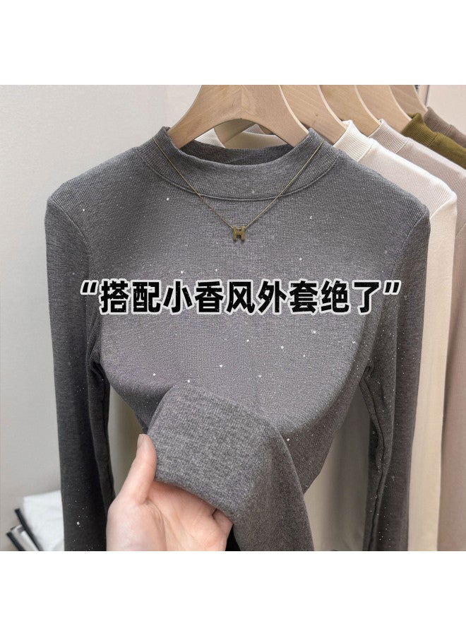 PLANDOO Semi-High Neck Base Layer Shirt For Women, Stylish Youthful Slimming Elegant Top - Image 4