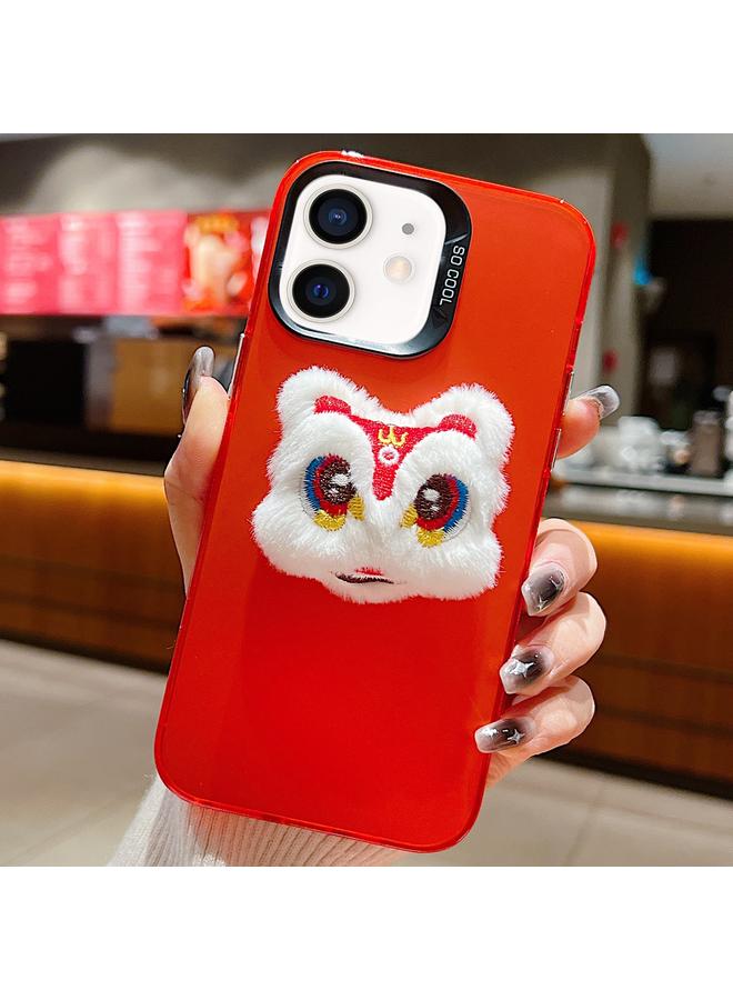 Zaboon Case For iPhone 11 New Year Lion Dance Plush Doll Phone Case - Image 1