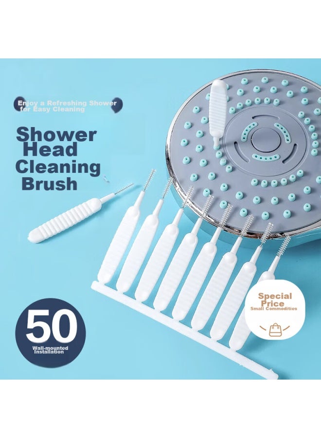 Gasco Jiashigao Shower Head Cleaning Brush Set, 50 Pieces, Bathroom Sink Faucet Shower Head Gap Cleaning Needle, Clog Removal Small Brush - Image 1