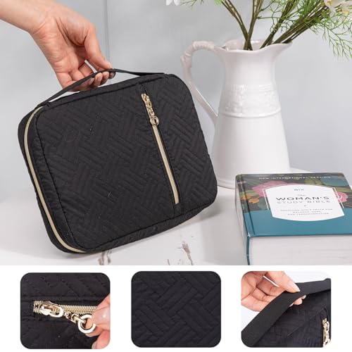 APLUFINE Bible Cover for Women - Soft Bible Case - Carrying Book Case for Bible Accessories - Bible Holder Case for Women - Girls Bible Bag - Bible Carrier - Bible Sleeve - Church Bag - Image 4