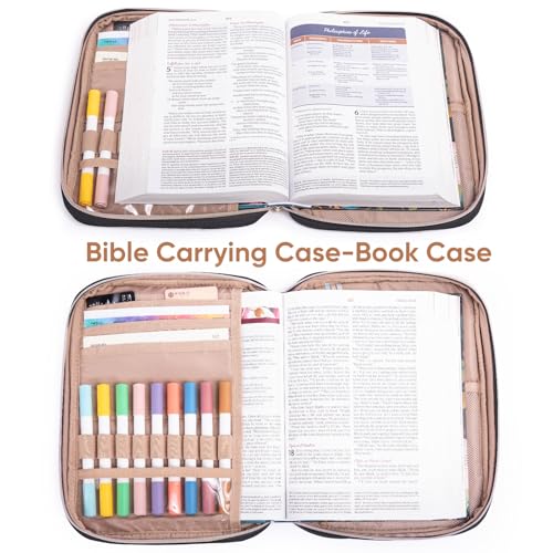 APLUFINE Bible Cover for Women - Soft Bible Case - Carrying Book Case for Bible Accessories - Bible Holder Case for Women - Girls Bible Bag - Bible Carrier - Bible Sleeve - Church Bag - Image 3