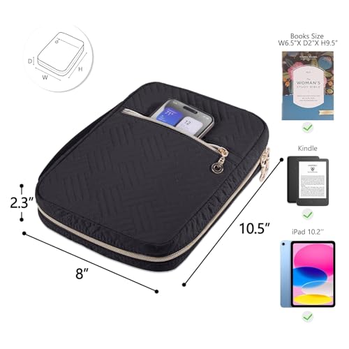 APLUFINE Bible Cover for Women - Soft Bible Case - Carrying Book Case for Bible Accessories - Bible Holder Case for Women - Girls Bible Bag - Bible Carrier - Bible Sleeve - Church Bag - Image 2