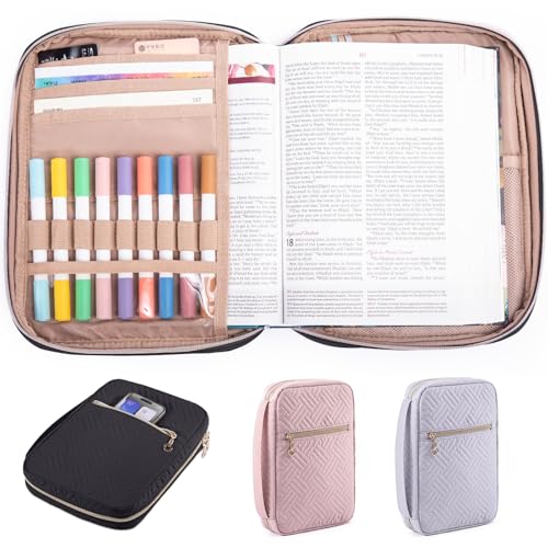 APLUFINE Bible Cover for Women - Soft Bible Case - Carrying Book Case for Bible Accessories - Bible Holder Case for Women - Girls Bible Bag - Bible Carrier - Bible Sleeve - Church Bag - Image 1
