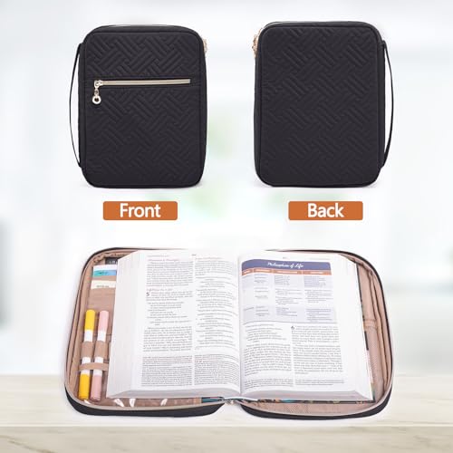 APLUFINE Bible Cover for Women - Soft Bible Case - Carrying Book Case for Bible Accessories - Bible Holder Case for Women - Girls Bible Bag - Bible Carrier - Bible Sleeve - Church Bag - Image 5
