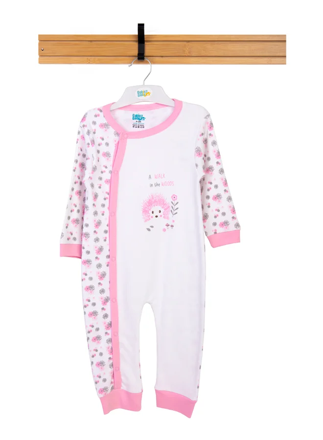 Babies Basic 100% Cotton Printed Long Sleeves Jumpsuit/Romper/Sleepsuit For Babies