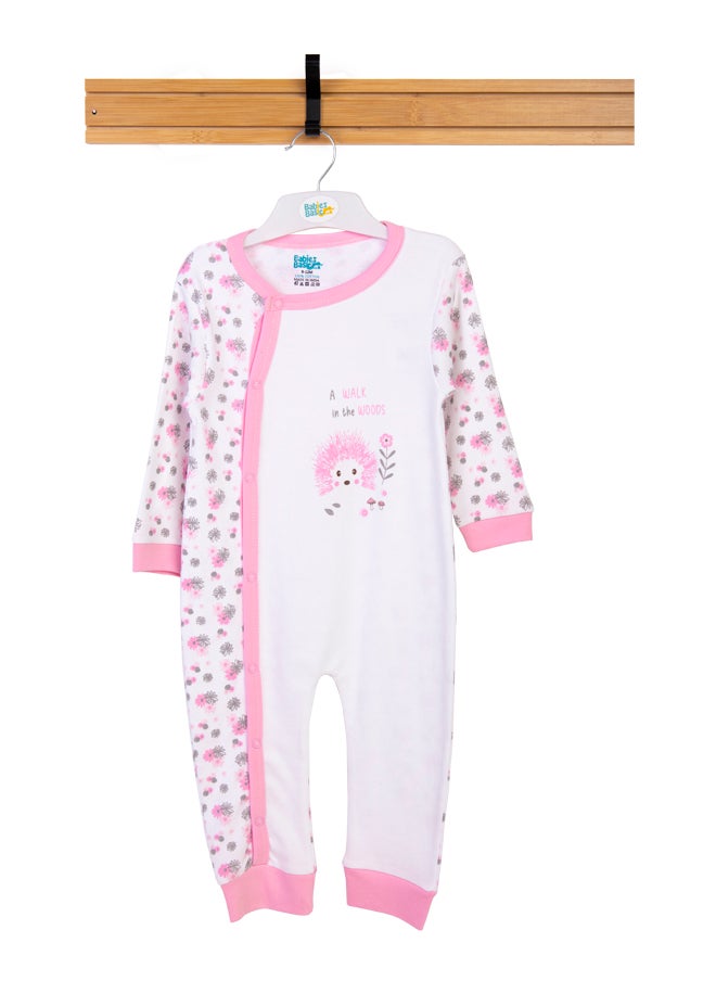 Babies Basic 100% Cotton Printed Long Sleeves Jumpsuit/Romper/Sleepsuit For Babies  - Image 1