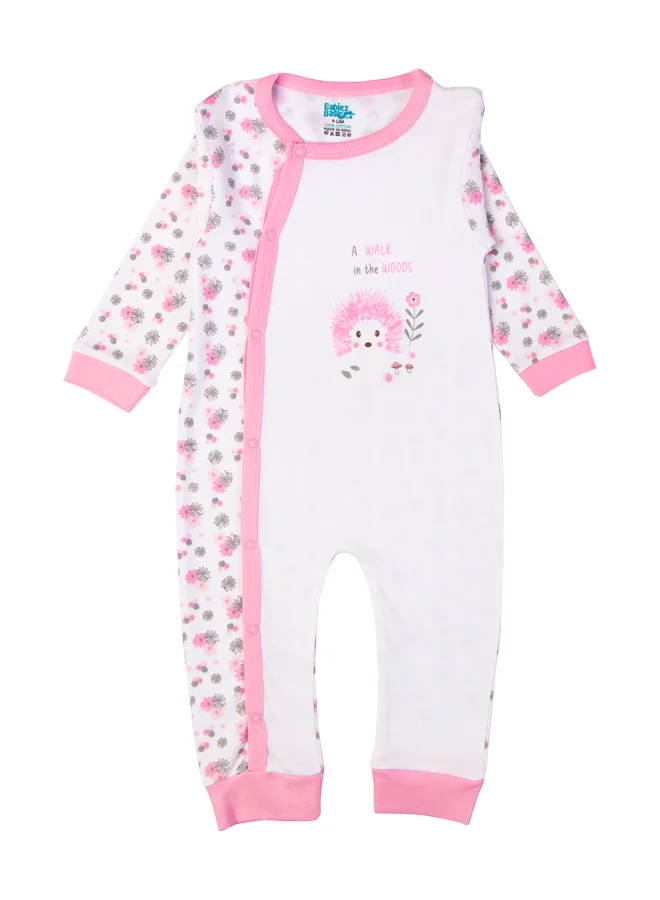 Babies Basic 100% Cotton Printed Long Sleeves Jumpsuit/Romper/Sleepsuit For Babies