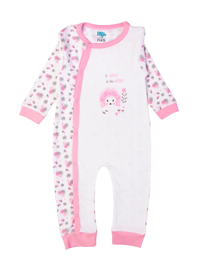 Babies Basic 100% Cotton Printed Long Sleeves Jumpsuit/Romper/Sleepsuit For Babies  - Image 2