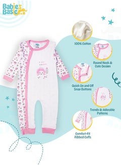 Babies Basic 100% Cotton Printed Long Sleeves Jumpsuit/Romper/Sleepsuit For Babies  - Image 5