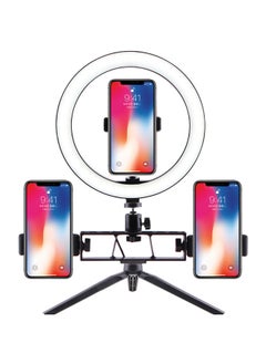 General Mobile Phone Bracket Fill Light Desktop Live Tripod Anchor Beauty Selfie Led Ring Lighting Photography Light-Color:Desktop Bracket +26cm Fill Light + Three Machine Positions  - Image 1