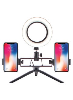 General Mobile Phone Bracket Fill Light Desktop Live Tripod Anchor Beauty Selfie Led Ring Lighting Photography Light-Color:Desktop Bracket +26cm Fill Light + Three Machine Positions  - Image 4
