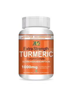 ANC ANC Turmeric 1000mg With Ultra High Absorption, Joint Support Supplement, Extra Strength Tumeric (60 Capsules)  - Image 1