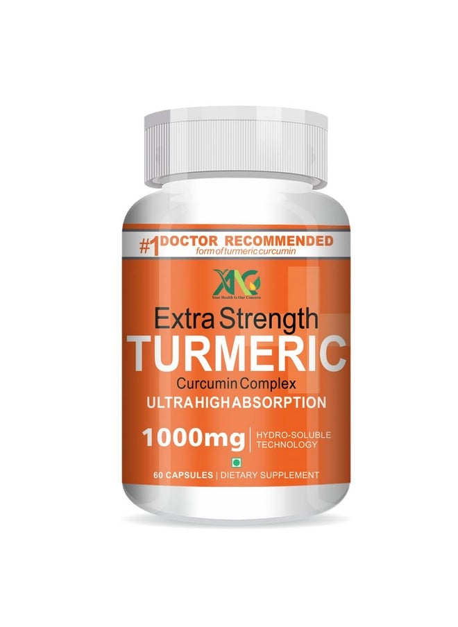 ANC ANC Turmeric 1000mg With Ultra High Absorption, Joint Support Supplement, Extra Strength Tumeric (60 Capsules)  - Image 1