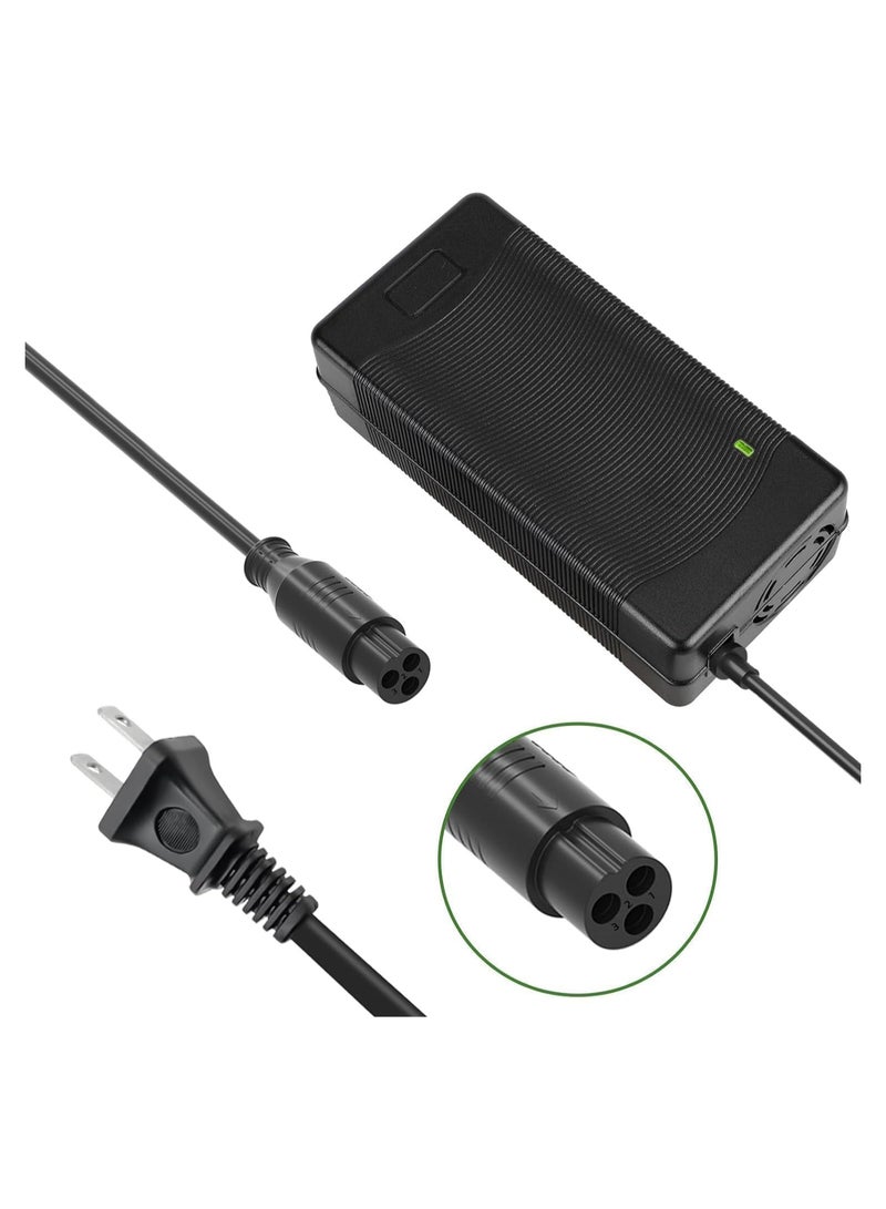 54.6V 2A Charger for Electric Scooter,Hoverboard Charger of 48V Lithium Battery with 3-Prong Compatible with Ebike/Balancing Electric Scooter etc. - Image 1