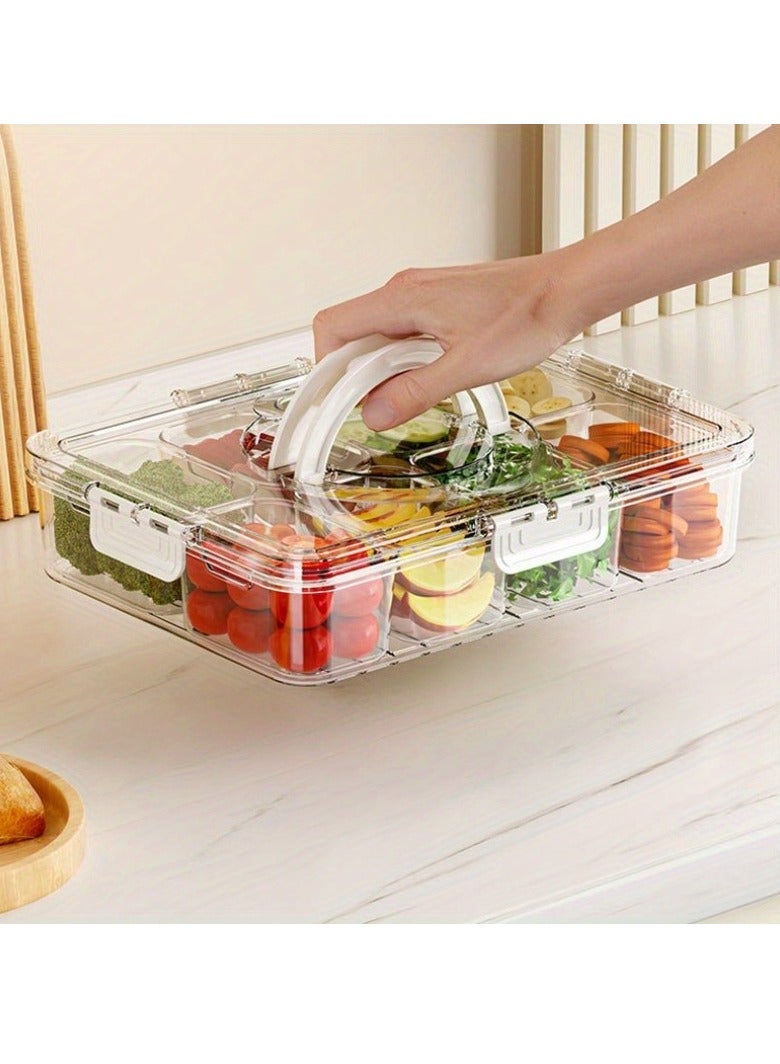 إيفرين صينية وجبات خفيفة خالية من 8 غرف مع غطاء ومناولة -مثالية للأطراف والترفيه -مصنوعة من مواد PP آمنة الطعام - Image 2